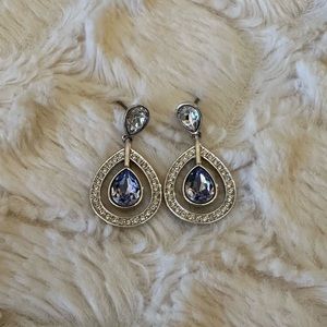 Swarovski light purple crystal drop earrings